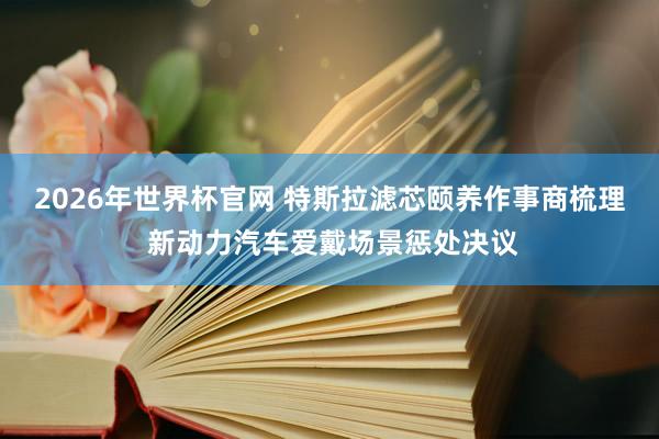 2026年世界杯官网 特斯拉滤芯颐养作事商梳理 新动力汽车爱戴场景惩处决议