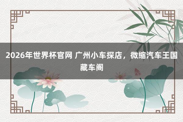 2026年世界杯官网 广州小车探店,微缩汽车王国藏车阁