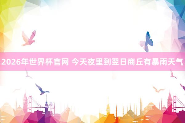 2026年世界杯官网 今天夜里到翌日商丘有暴雨天气
