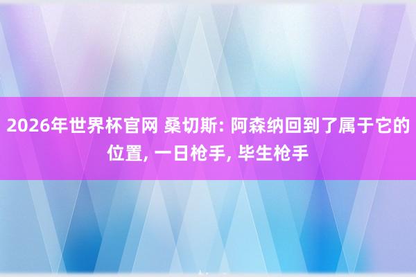 2026年世界杯官网 桑切斯: 阿森纳回到了属于它的位置, 一日枪手, 毕生枪手
