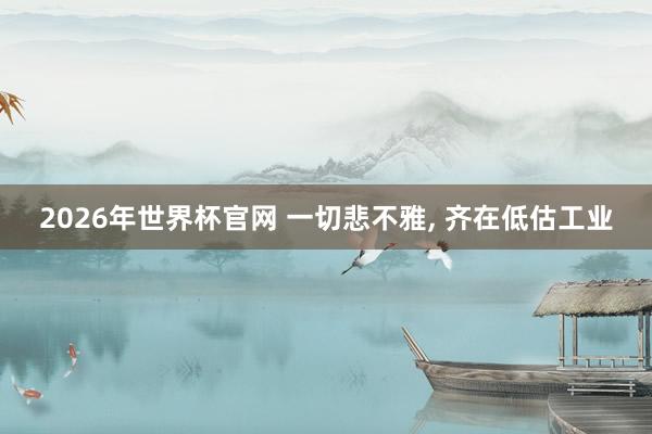 2026年世界杯官网 一切悲不雅, 齐在低估工业