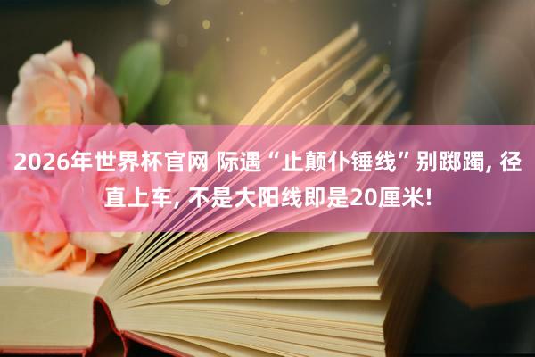 2026年世界杯官网 际遇“止颠仆锤线”别踯躅, 径直上车, 不是大阳线即是20厘米!