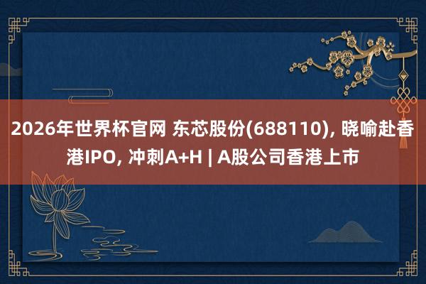 2026年世界杯官网 东芯股份(688110), 晓喻赴香港IPO, 冲刺A+H | A股公司香港上市