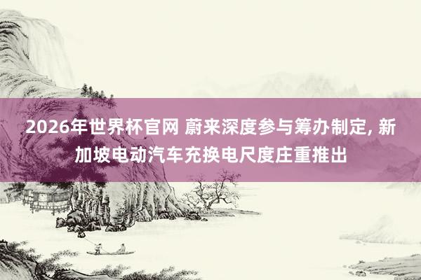 2026年世界杯官网 蔚来深度参与筹办制定， 新加坡电动汽车充换电尺度庄重推出