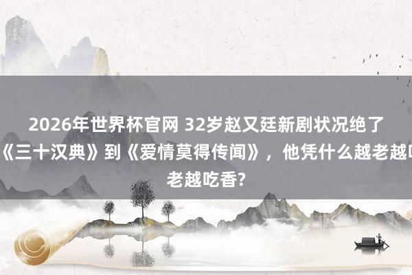 2026年世界杯官网 32岁赵又廷新剧状况绝了!从《三十汉典》到《爱情莫得传闻》,他凭什么越老越吃香?
