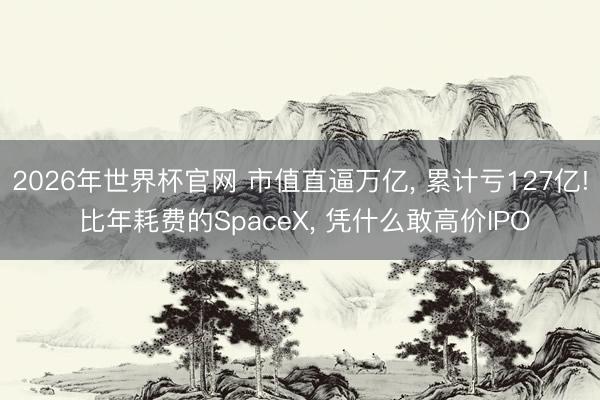 2026年世界杯官网 市值直逼万亿, 累计亏127亿! 比年耗费的SpaceX, 凭什么敢高价IPO
